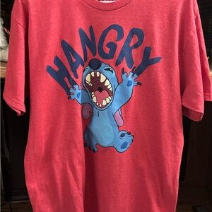 Disney Red Kids Tee with Stitch Print